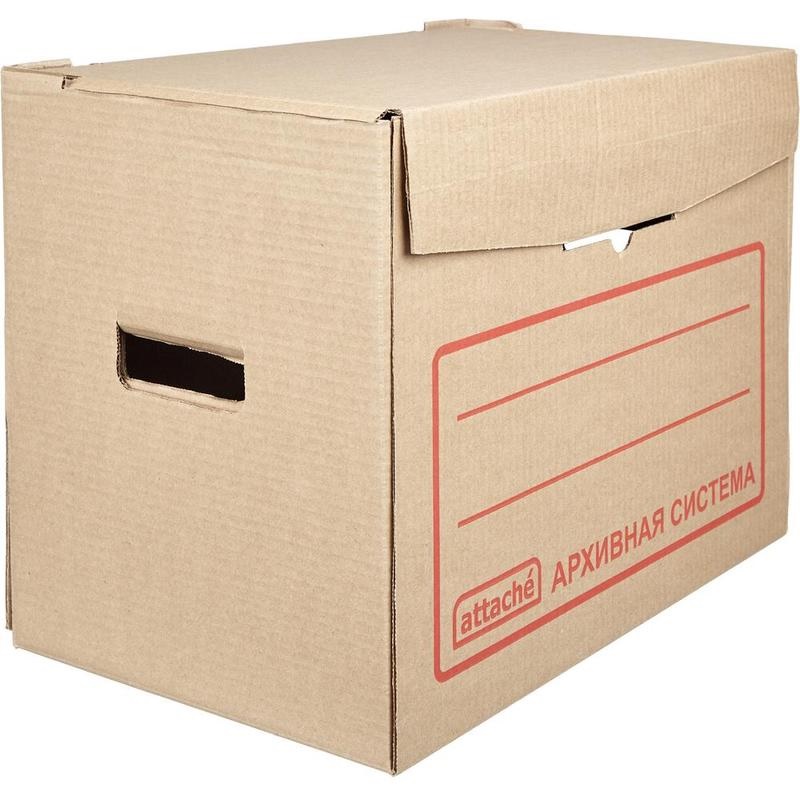 Короб архивный  картон Т21/24 Attache 400х335х265 мм ( 1 шт.), бурый