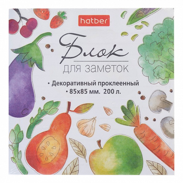 Блок д/з склейка 85*85 Hatber "Vitamins" 200 л.