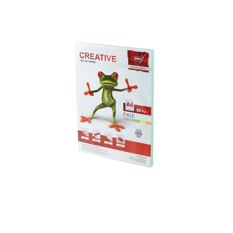 Бумага Creative 80 г. А4 100л, пастель, зеленый/25