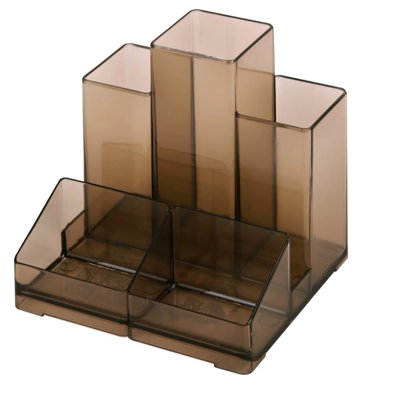 Органайзер (настол.)  пуст. на  5 отдел. Brauberg "Contract", 109×95×101,прозр. кофейн.