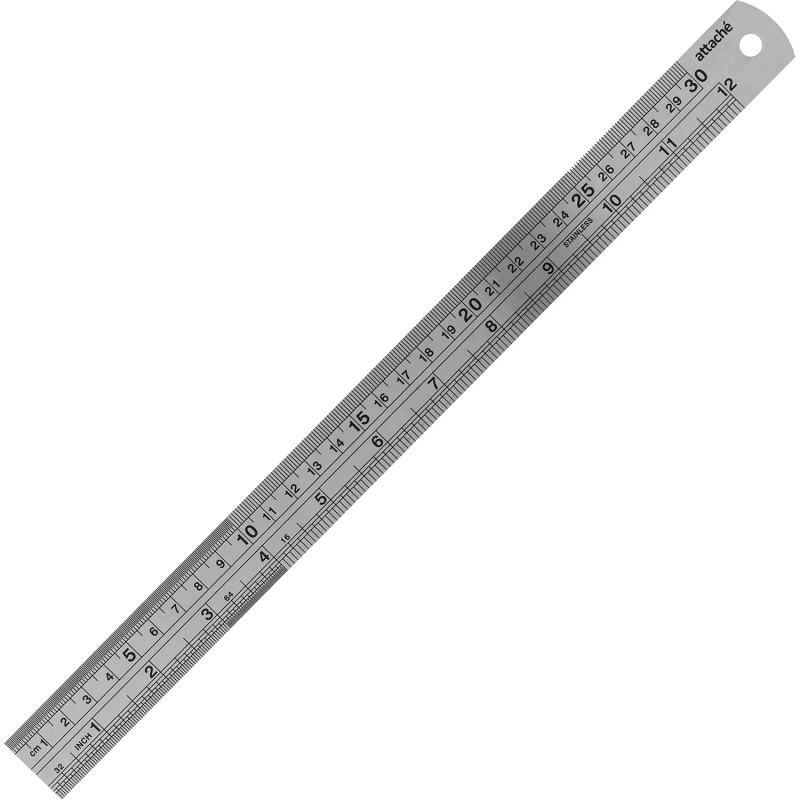 Линейка металлическая  30см, Attache/12