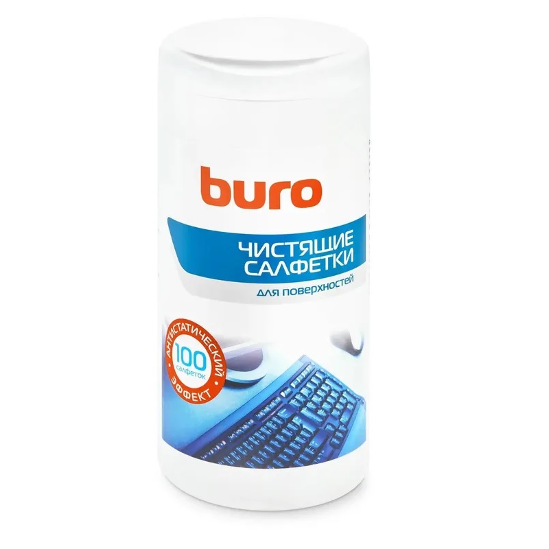 Салфетки вл. д/поверхностей туба Buro BU-Tsurface 100 шт./