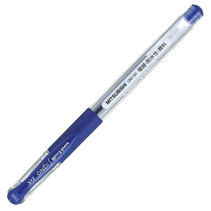 Ручка гел. син. 0,7мм Uni-Ball Signo Fine DX, грип/12