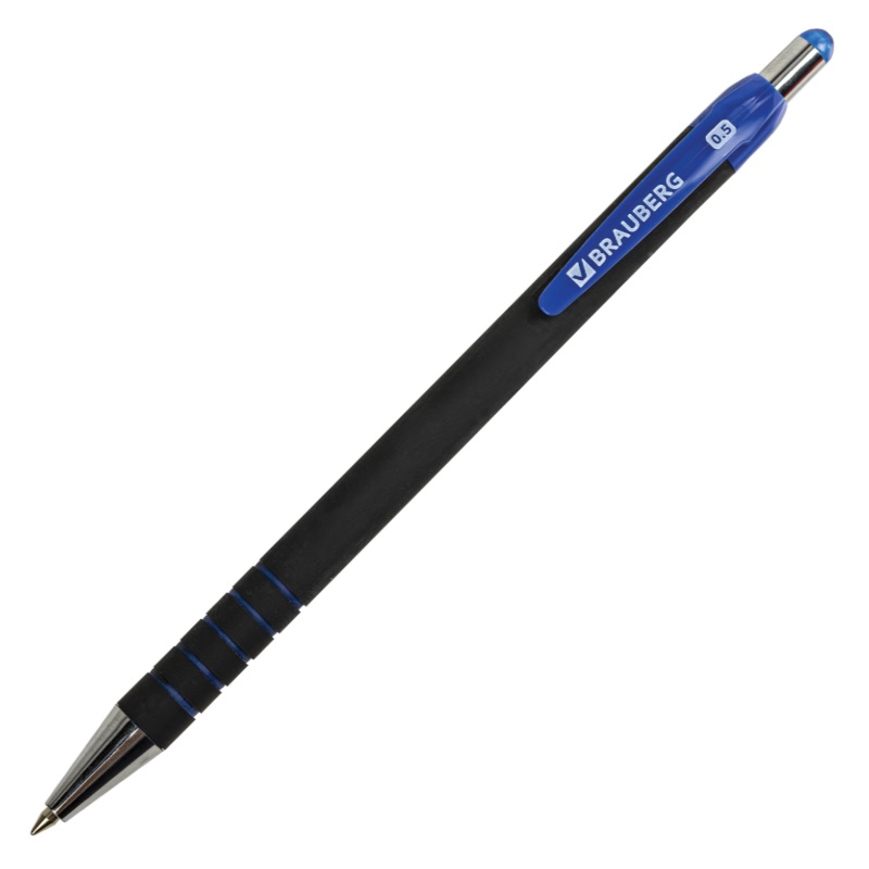 Ручка авт. шар. син. 0,5мм Brauberg Office Style, линия 0,3мм