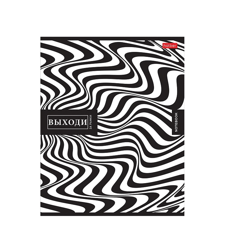 Тетрадь  А5  48л. кл. скоба "Хатбер"Monochrome", пластик с печатью, 5 дизайнов