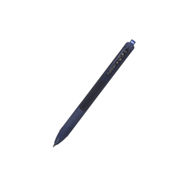 Ручка авт. гел.  графит(серая.) Hatber Кофейные истории 0,5мм, корп.синий/36