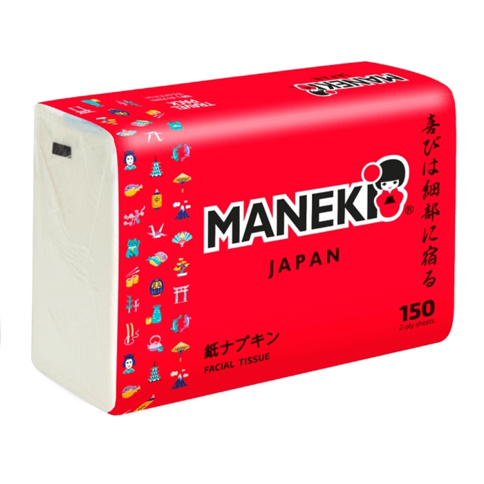 Салфетки для офиса  Maneki RED 2сл. 195*140 (150шт.)/6/48