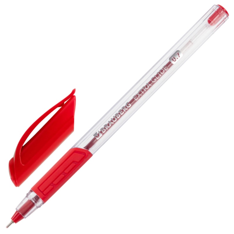 Ручка шар. красн. 0,7мм Brauberg Extra Glide GT Tone, линия 0,35мм, грип